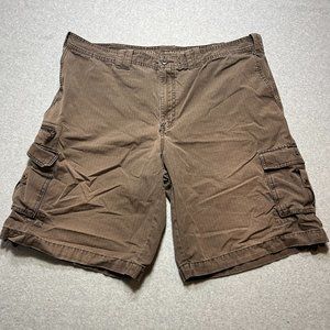 Eddie Bauer Shorts Mens 40 Brown Cargo Ripstop Outdoor Hiking 10 Inseam Pocket